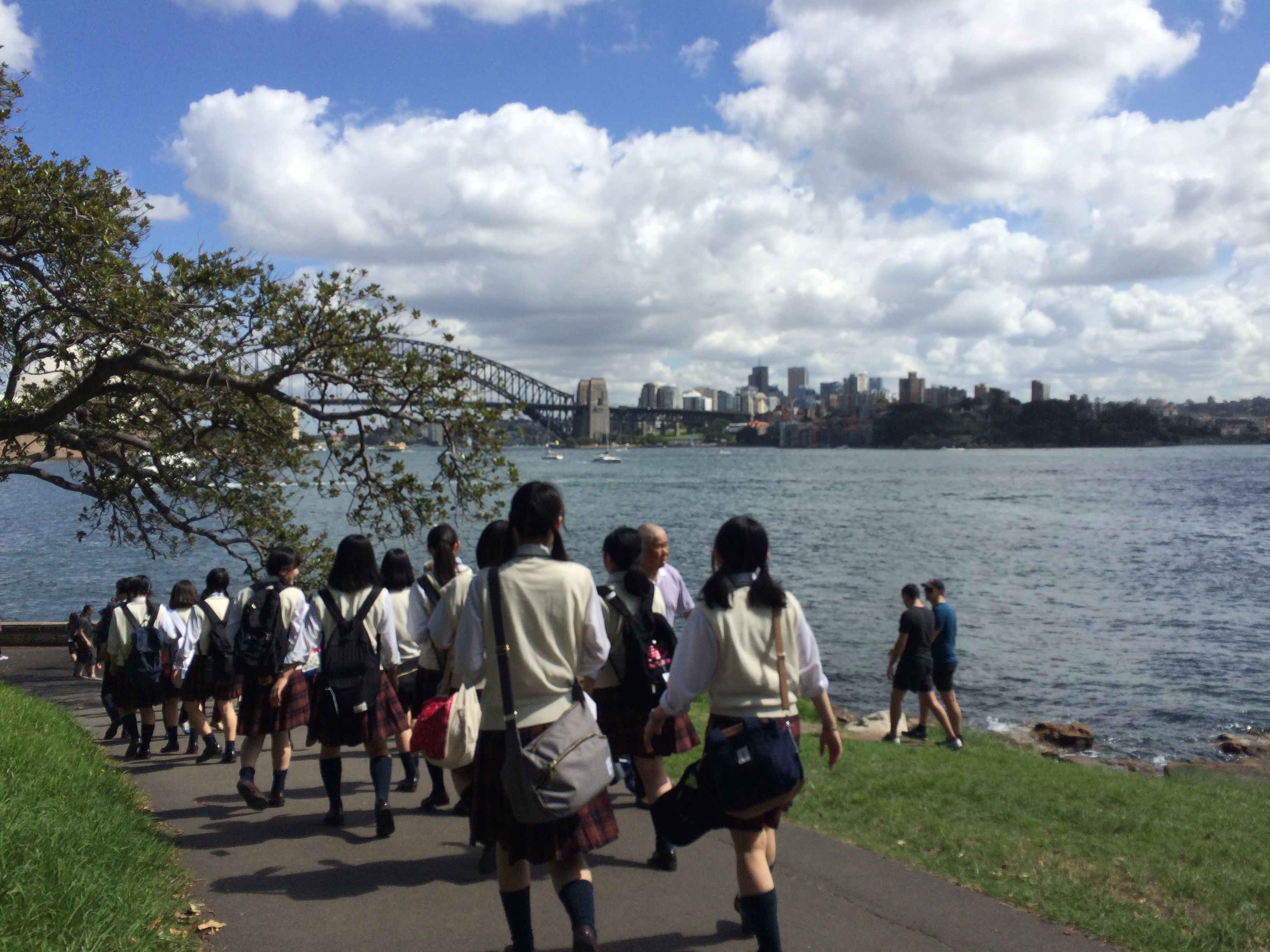 高２ オーストラリア修学旅行 ２日目 その１ シドニー市内観光中です 貞静学園