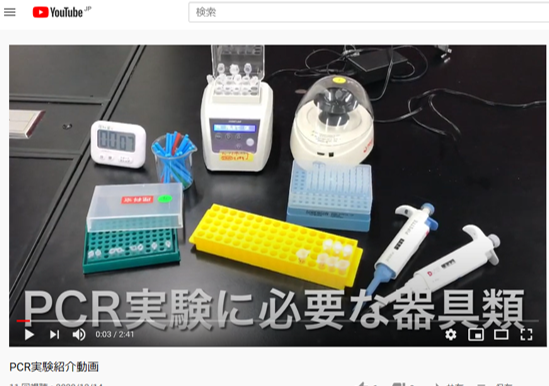 【YouTube】「PCR実験動画」を公開中です！